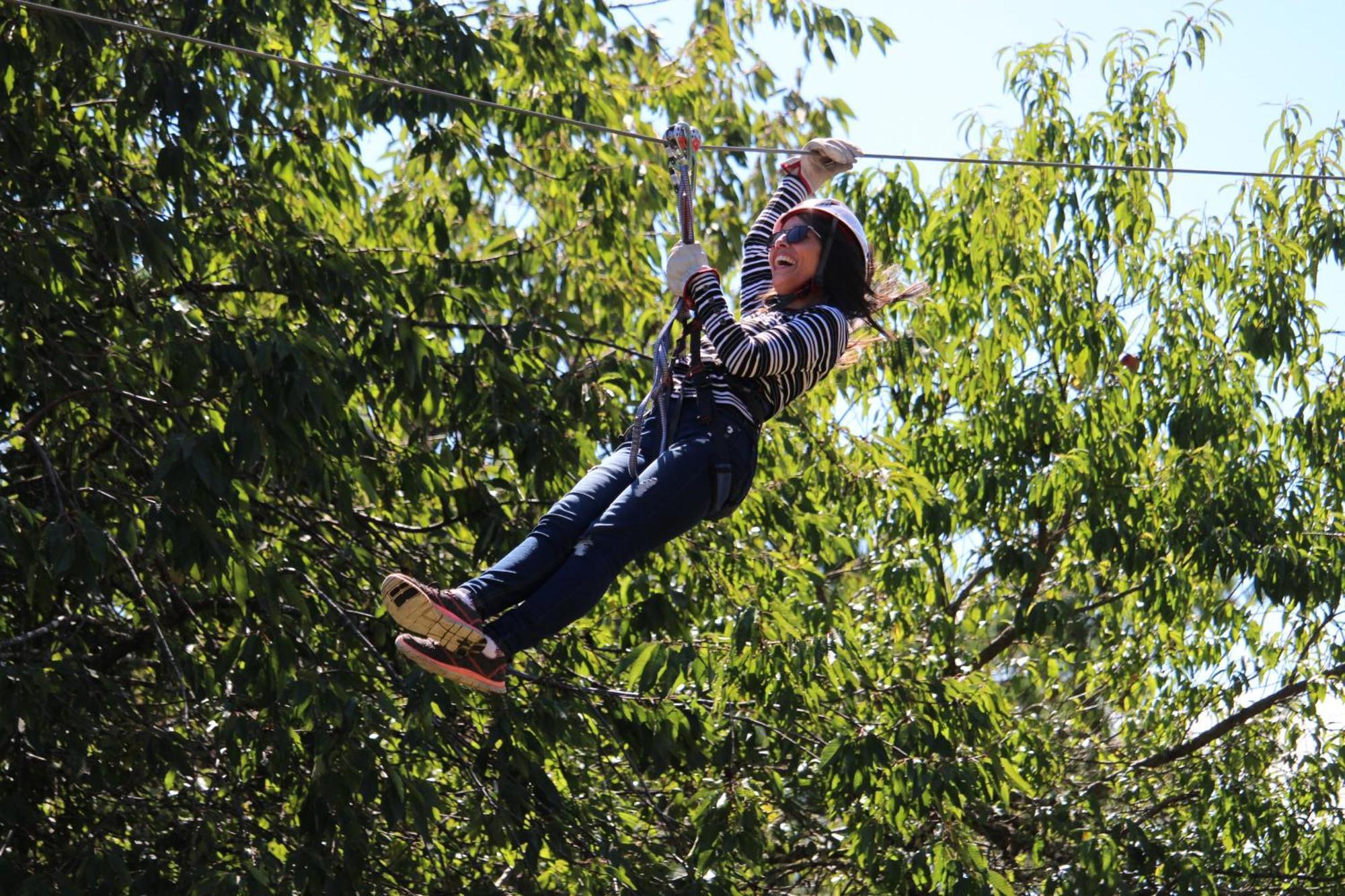 Hotel Enjoy Pucon Exterior photo A child on a zip line