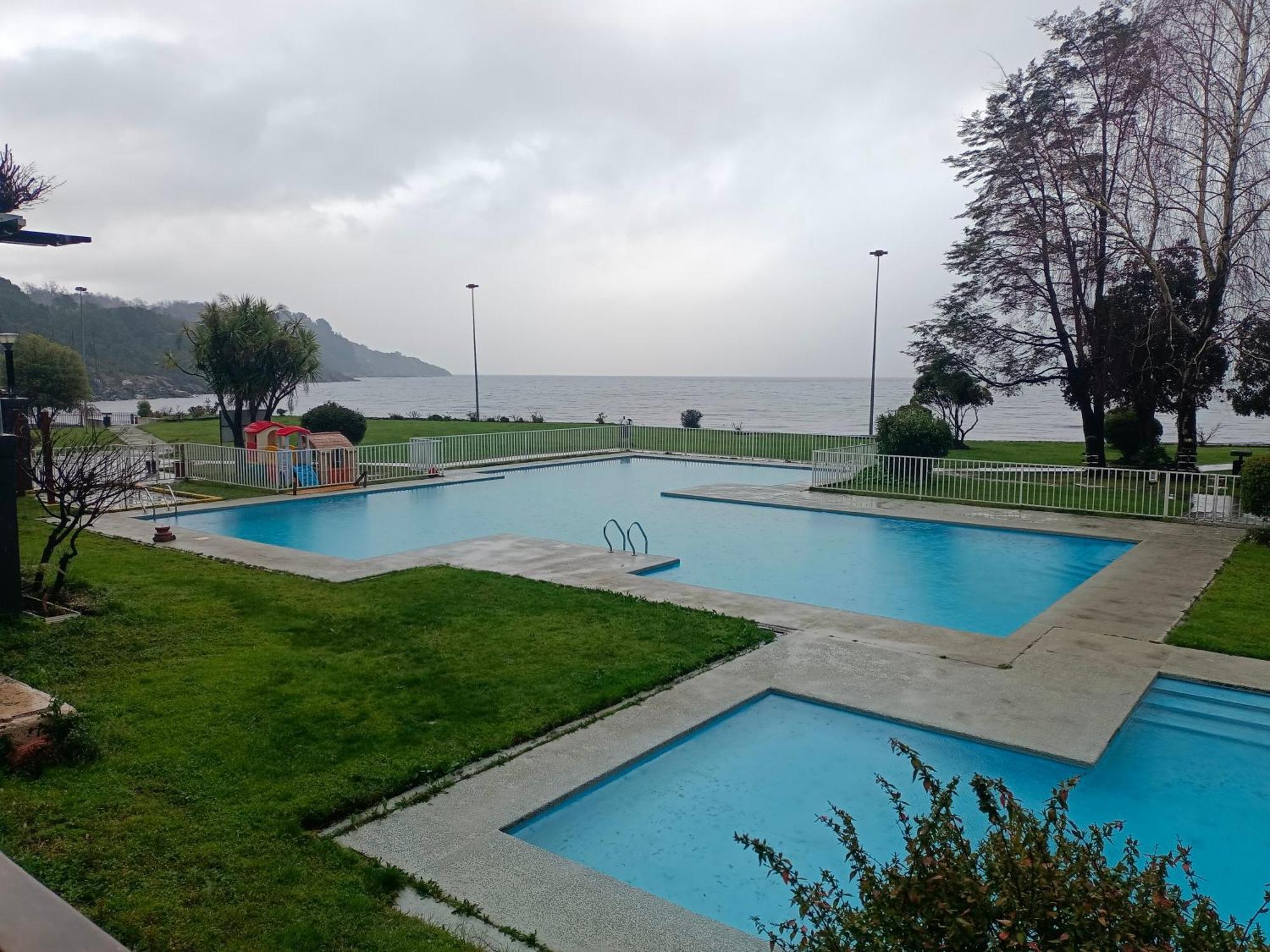 Hotel Enjoy Pucon Exterior photo Swimming pool at the hotel
